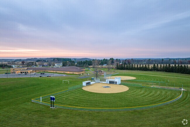 The Boyceville softball team plays at Tiffany Creek Elementary.