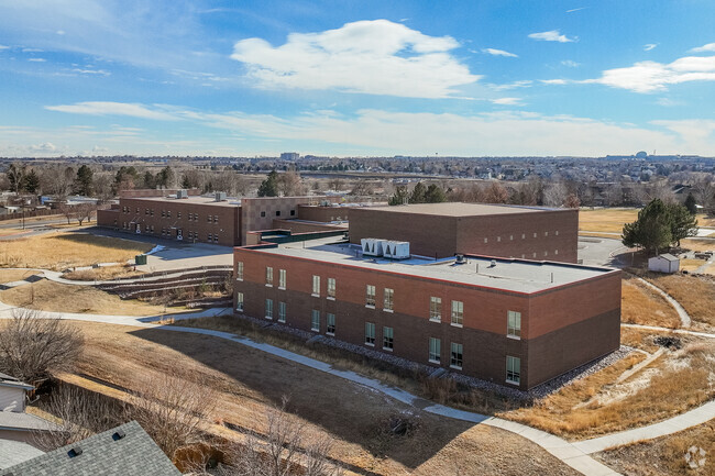 An overview of Arapahoe Ridge Elementary School in Westminster, Colorado.