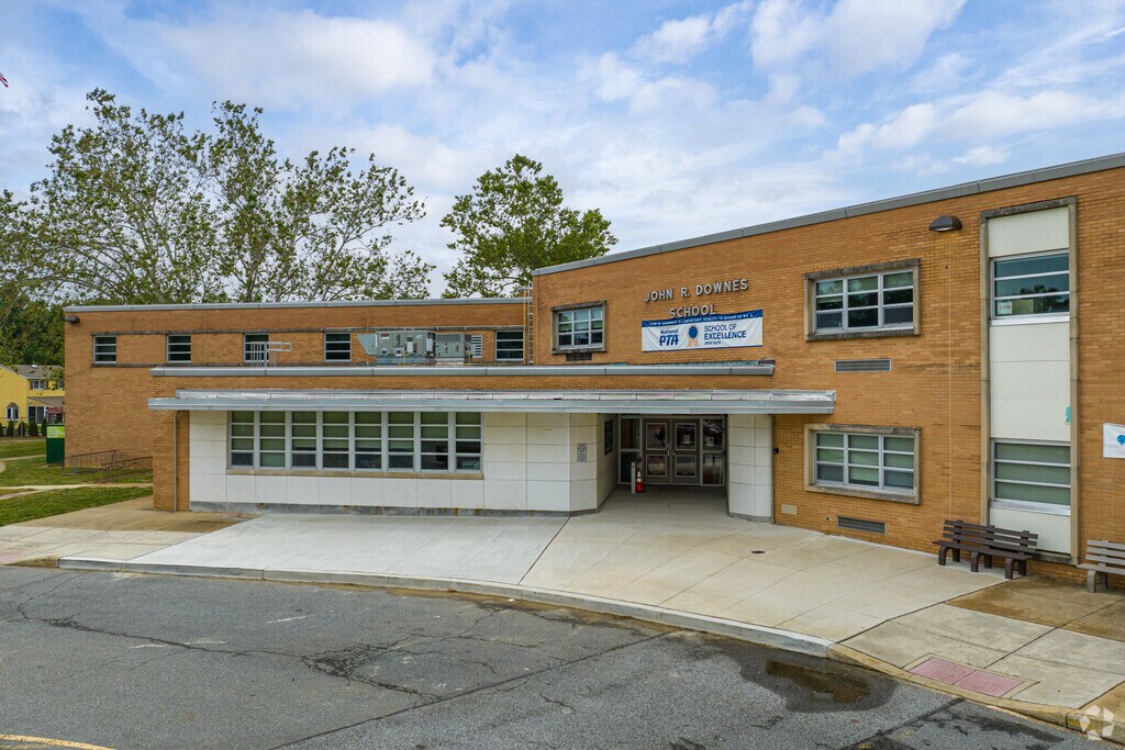413 students in Newark walk through the doors of John R. Downes Elementary School.