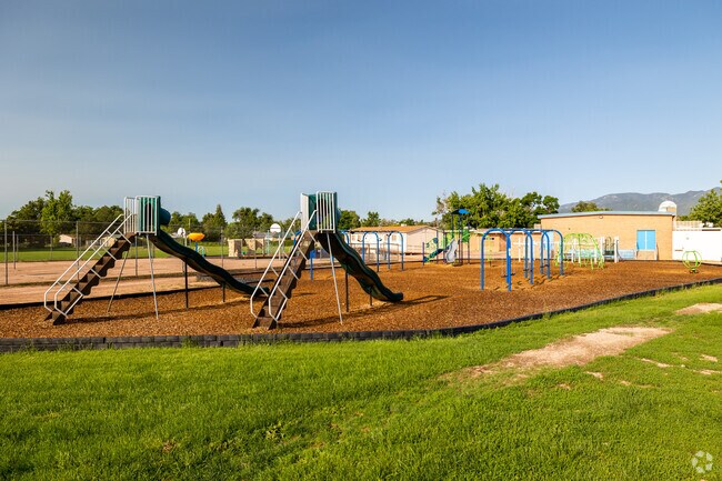 Kids love the slides at Venetucci Elementary School in Fountain Valley Ranch.