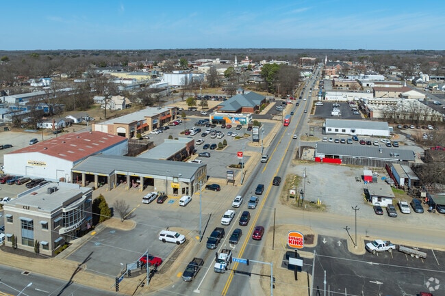 Once a little two-lane road, Searcy's Main Street is today a busy thoroughfare.