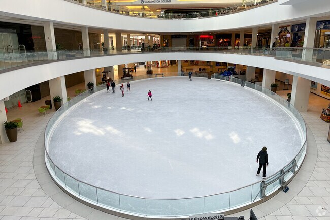 Lloyd Center ice rink sits inside the stadium for entertainment.