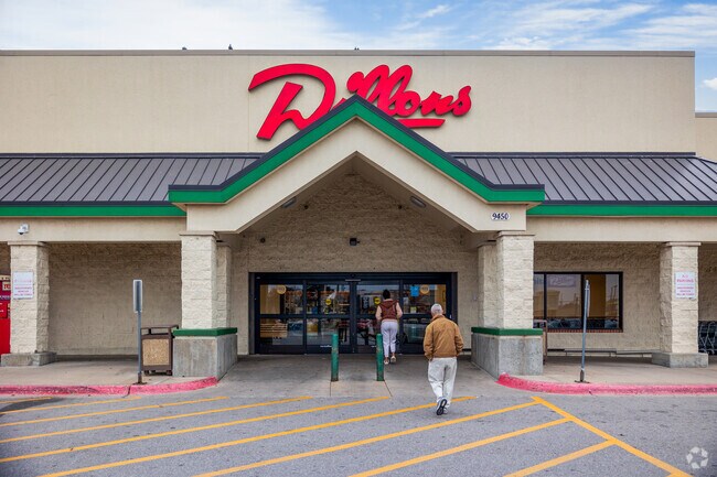 Residents get groceries at Dillons, just around the corner from Harrison Park.