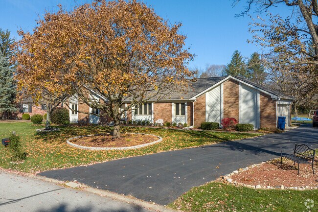 Brick ranch-style homes are common in Zionsville, and are perfect for first time home buyers.
