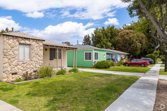 Find stone siding on quaint bungalows in Lawndale, CA