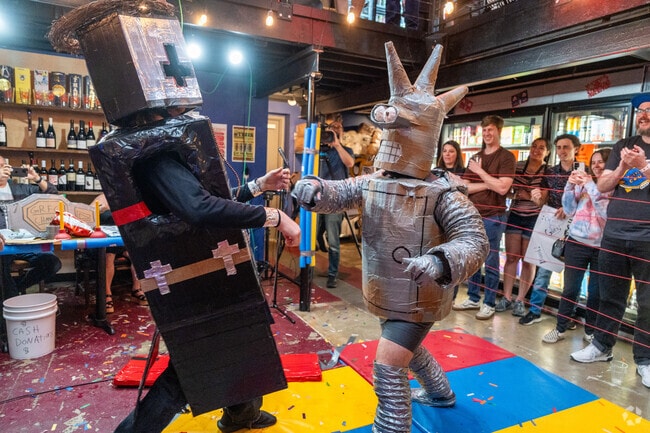 The number 1 rule of The Giant Robot Fight Club is never talk about fight club, but it takes place every month in the Old North Durham neighborhood.