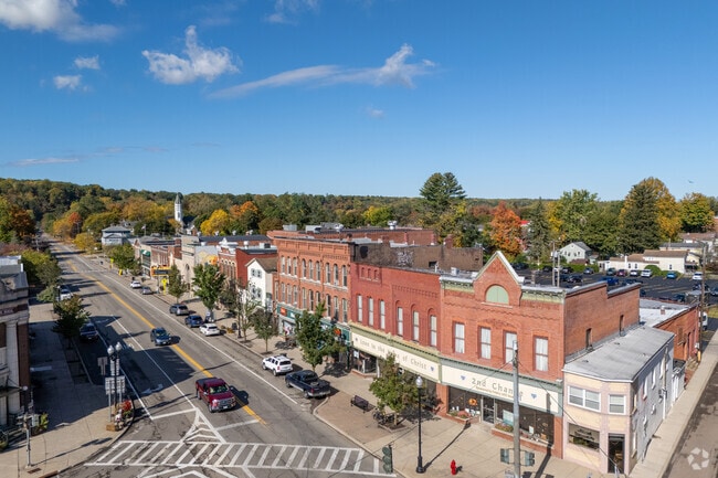 Neighborhood streets in Gowanda invite outdoor activities and relaxation.
