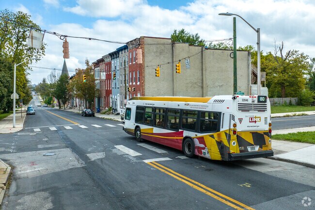 An easy form of transit in Sandtown-Winchester is the bus.