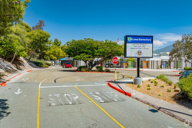 A look at the roundabout at Loma Elementary School.