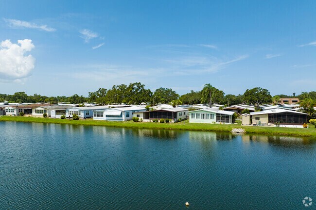 A row of waterfront manufactured homes in Rubonia provide locals with great scenery.