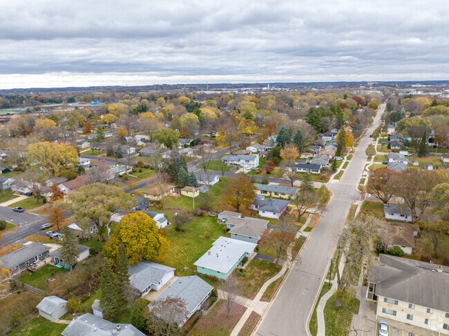 Single family homes line the streets in Lake Monona.