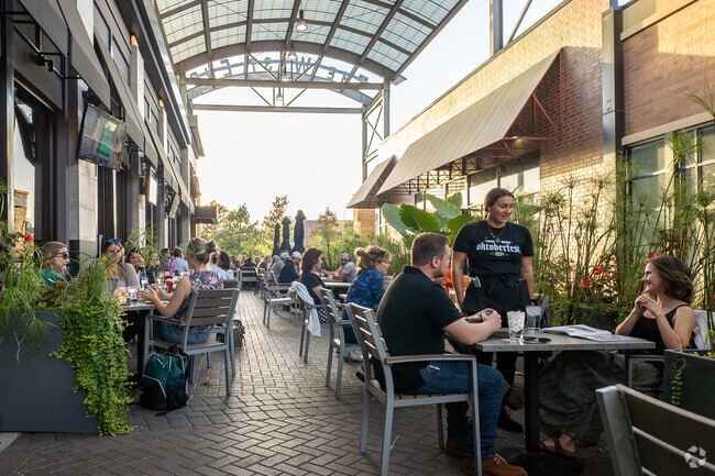 Blackstone residents enjoy a nice evening dining on the patio at the Yard House.