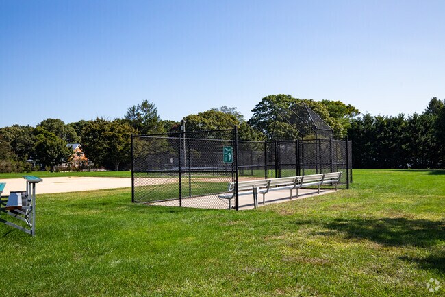 Westhampton Beach Senior High School features a baseball field for the baseball team.
