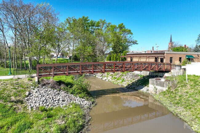 Enjoy a scenic walk through Plum Creek in Dyer.