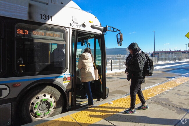 Residents in the Broadway neighborhood enjoy access to public transportation.