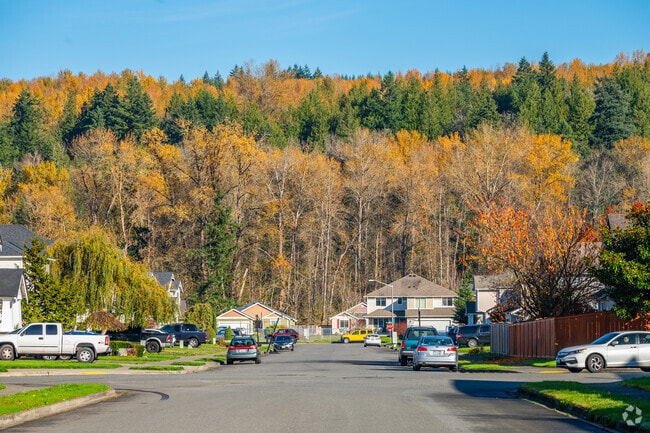 Some Orting communities have stunning views of forests with leaves changing color.