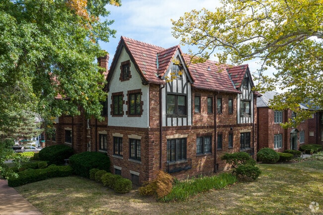 Tudor style apartments are frequently seen around University City.