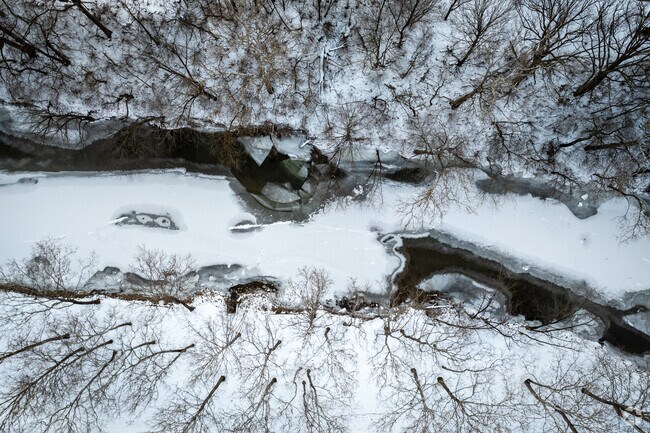 The White River runs along the edge of Carlton-Ludingwood.