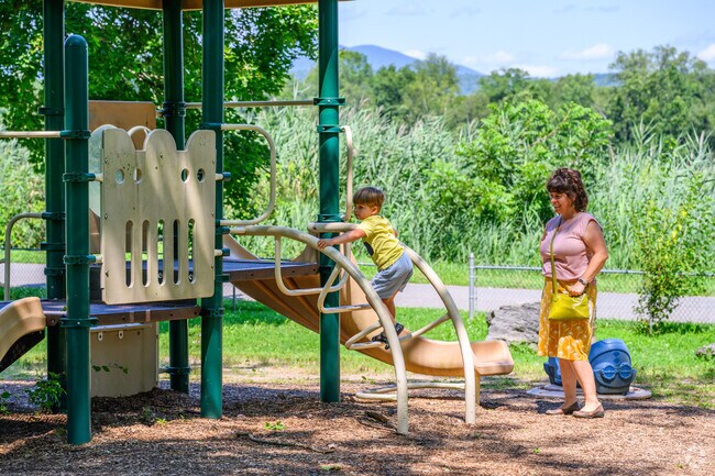 Kids have a place to play at the playground in Accord's Veteran's Park.