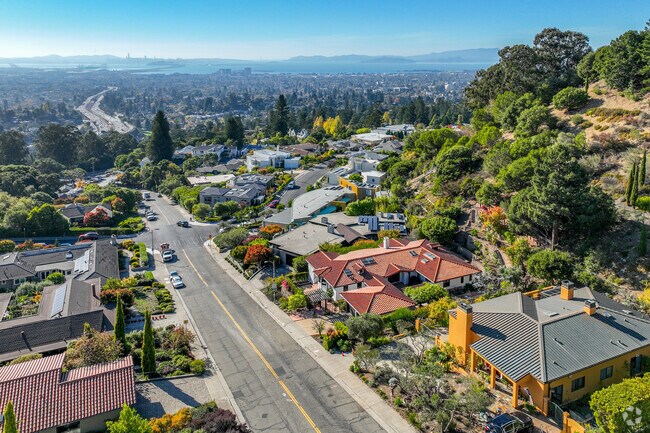 Hiller Highlands neighborhood is located in the hills overlooking the entire Bay Area.