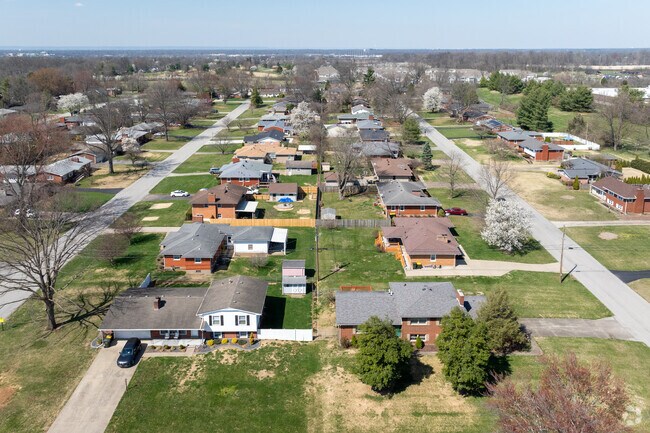 The lot sizes of the homes in Hurstbourne Acres are approximately .25 acres.