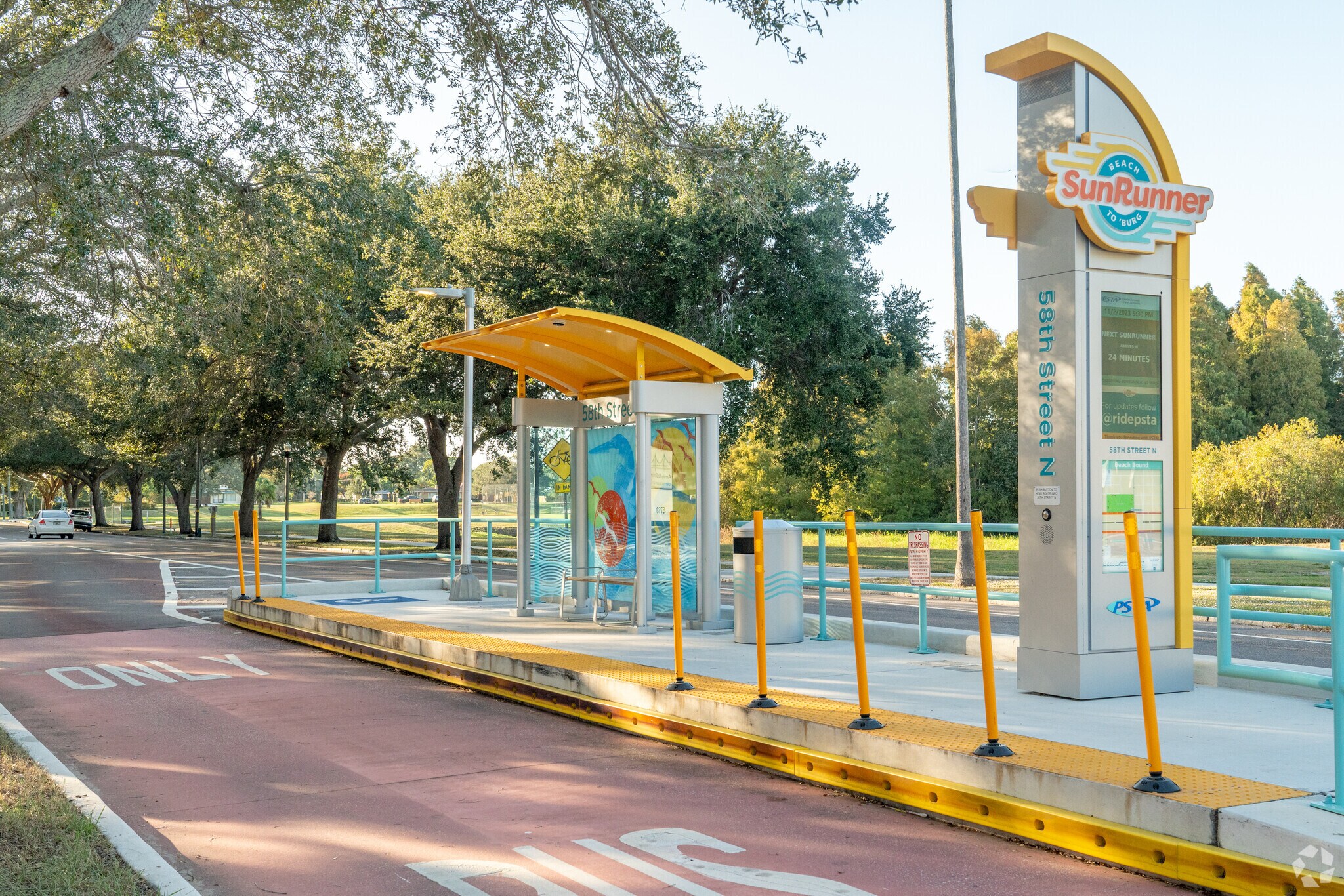 Buses run to the beach through Live Oak.
