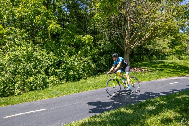 The bike path through Summerhill Park is popular among residents.