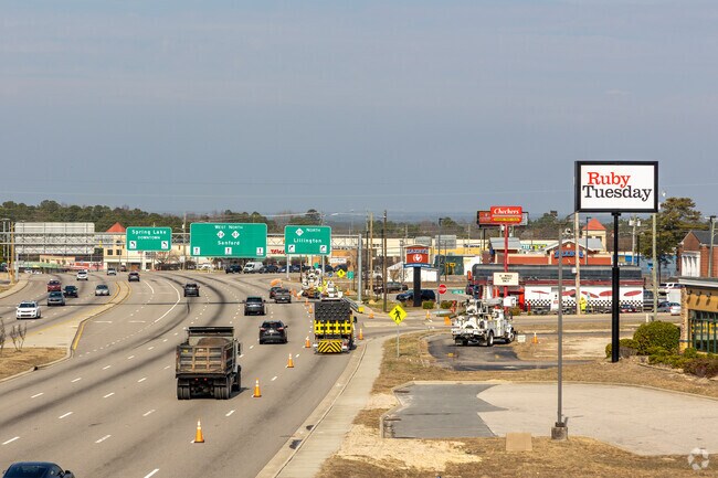 Fayetteville is about an 18-mile drive from Anderson Creek.