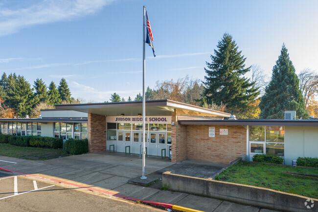 The main entrance to Judson Middle School.