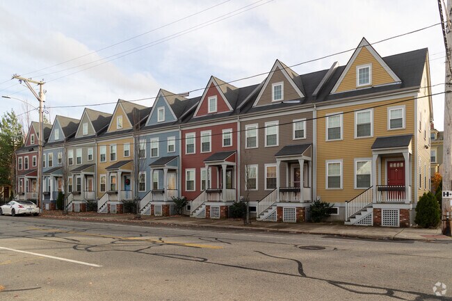 One iconic characteristic of Upper South Providence is its colorful townhouses that line the streets.