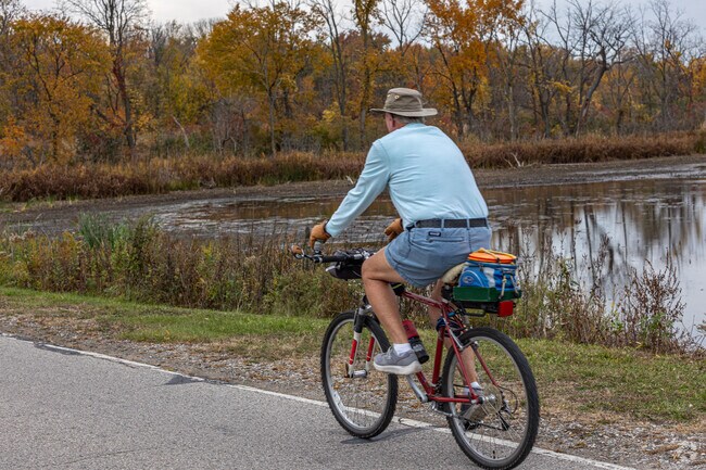 Hop on your bike and forget your worries at Oakwoods Metropark near Huron Charter.
