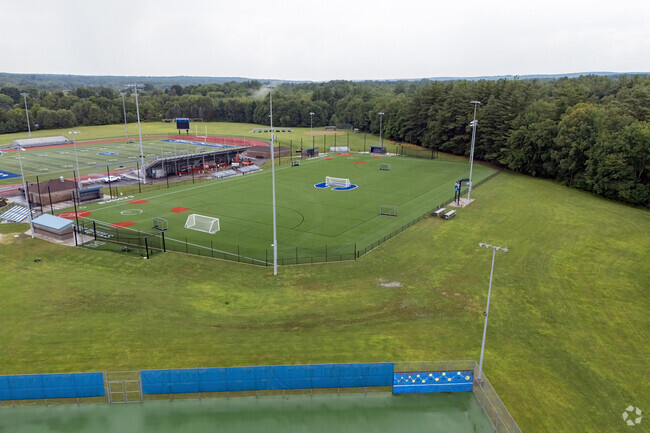 The athletic fields at Camden Senior High School are very well maintained.