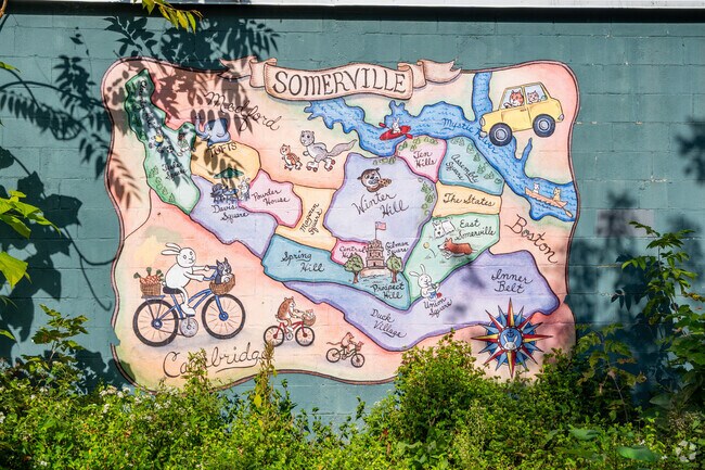 This map on the Somerville Community Bike Path makes navigating easy.