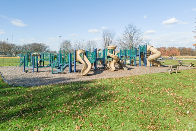 Kids flock to the playground at Lordstown Park in Lordstown.