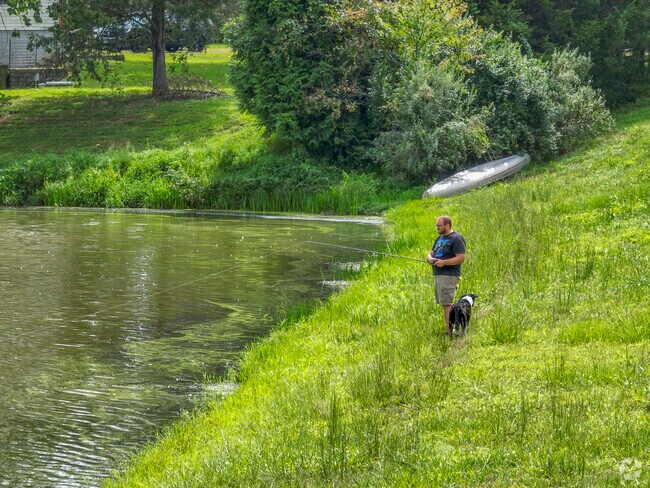Twin Lakes residents can go fishing at the lakes that abut their back yards.