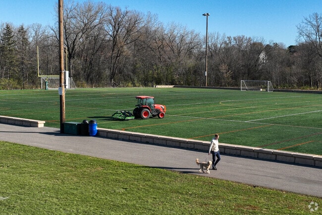 Pamela Park, near the Strachauer Park neighborhood, has walking paths and a turf athletic field.