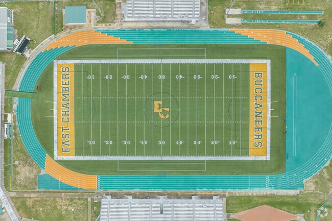 The East Chambers football team mascot is the Buccaneers.