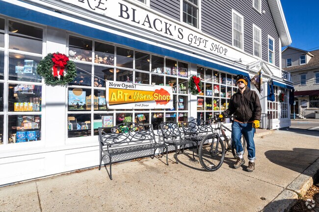 Wolfeboro's historic Black's Gift Shop has been a town staple since the 1860s, offering gifts, toys, and Winnipesaukee apparel.