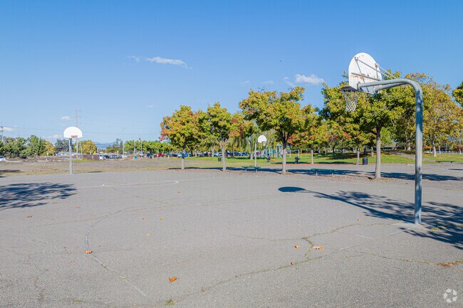 Enjoy a game of basketball at Southwest community Park.