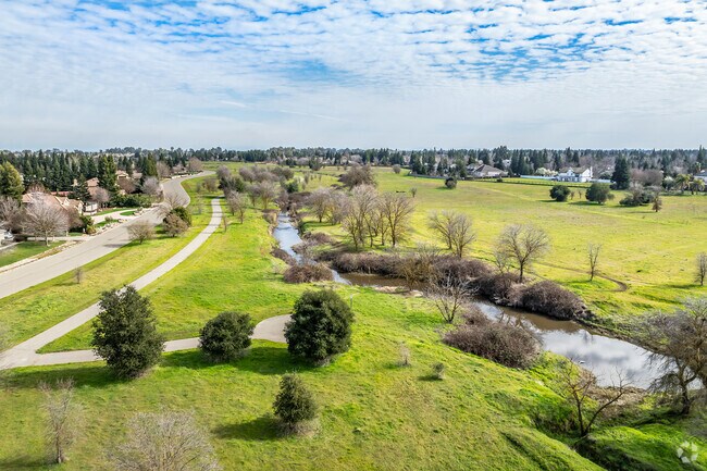 Laguna Creek runs through the middle of Vineyard with horse trails and walking paths.