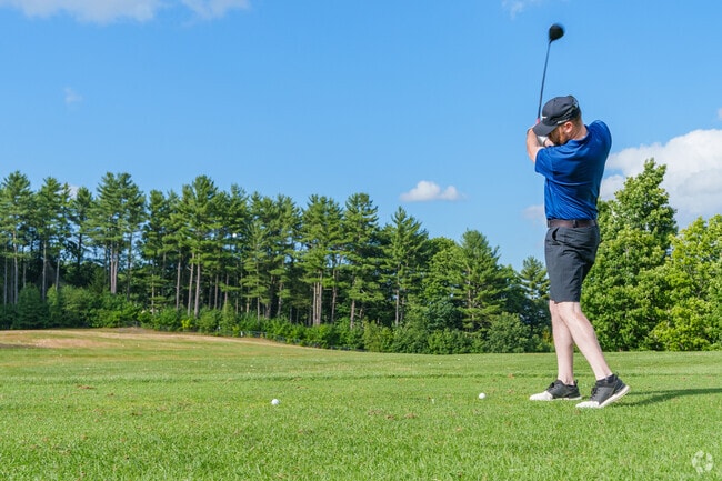 Practice your swing before you play at Waukewan Golf Club near New Hampton.