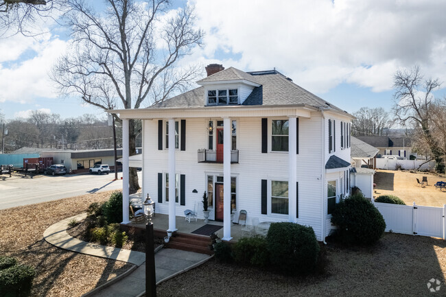 Classical Greek inspired homes can be found close to downtown Duncan.
