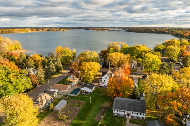 Homes in Chisago City have large lot sizes, but still are not too far from their neighbors.