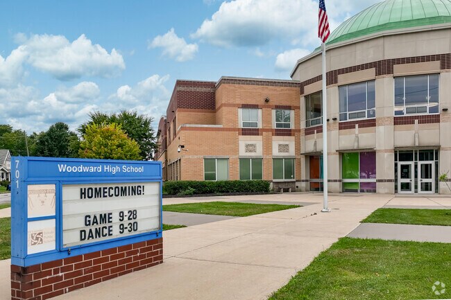 Built in 1928 Woodward High School serves student throughout Toledo's northeast district.