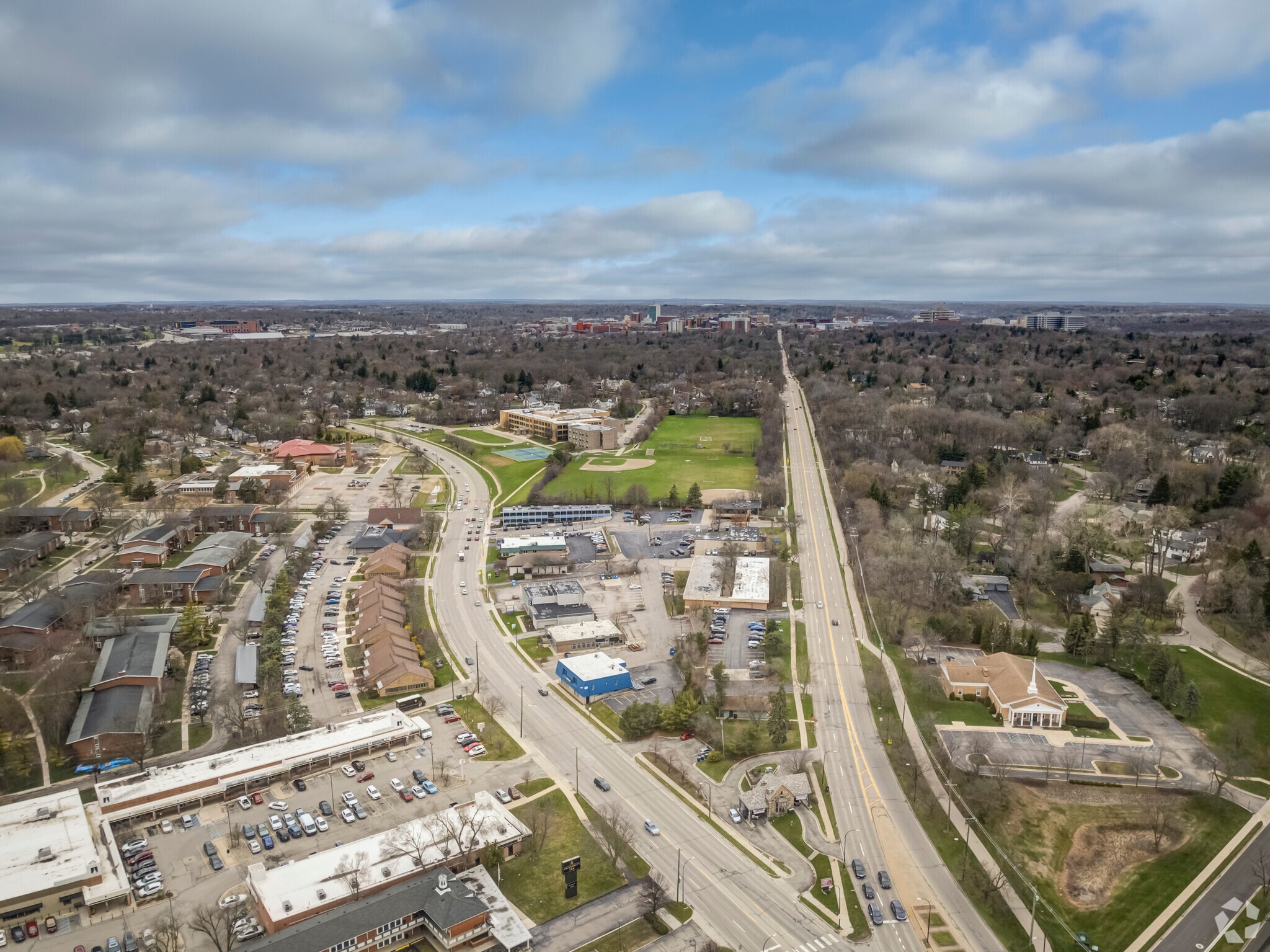 Downtown Ann Arbor is a short drive from North Burns Park.