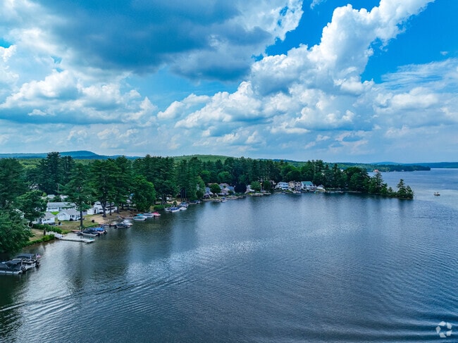 Lake Winnisquam has many lakefront properties with private docks in Belmont.