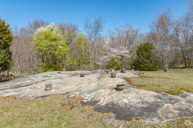 Flat Rock earns its namesake from the large granite slabs up near the former quarry.