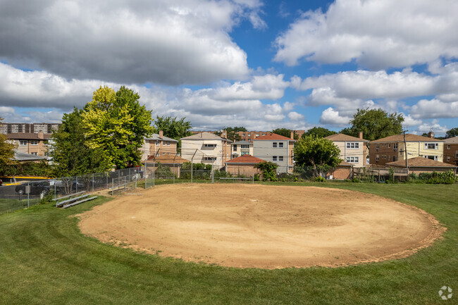 Pennoyer Elementary School has athletic fields for physical education classes and team sports.