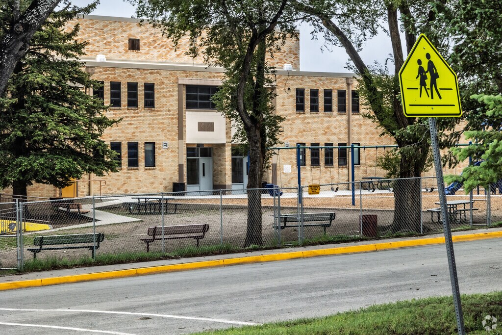 A crosswalk at Raton Intermediate School.