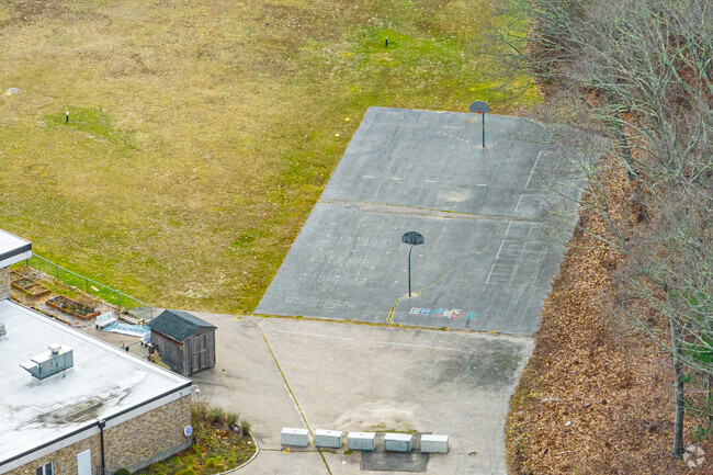 Dunn's Corners Elementary School is limited on outdoor recreational space.